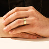 7.0mm Double-Grooved Men's Gold Wedding Band
