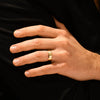 7.0mm Beveled Edge Men's Gold Wedding Band