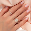 2.0 - 4.0  CT Radiant Cut CVD Diamond Hidden Halo & Pave Engagement Ring