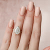 1.0 - 3.0 CT Pear Cut CVD Diamond Hidden Halo & Pave Engagement Ring