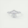 2CT Oval Cut Moissanite Solitaire Engagement Ring