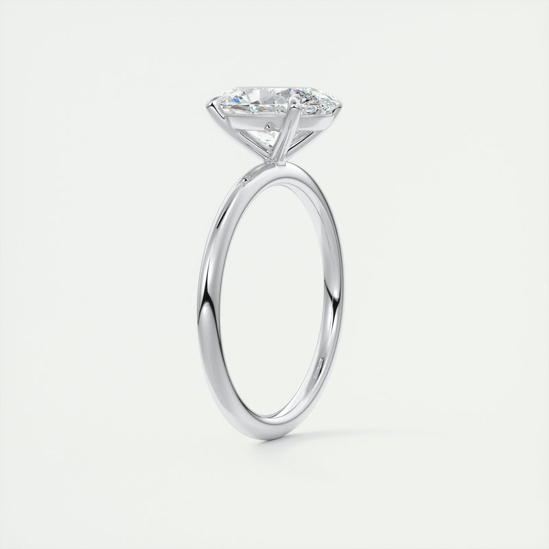 2CT Oval Cut Moissanite Solitaire Engagement Ring