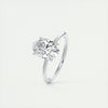 2CT Oval Cut Moissanite Solitaire Engagement Ring