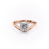 1.50CT-2.50CT Cushion Cut Moissanite Diamond Wave Engagement Ring