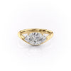 1.50CT-2.50CT Marquise Cut Moissanite Diamond Curve Band Engagement Ring