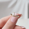 1.50CT-2.50CT Oval Cut Moissanite Diamond Unique Curved Engagement Ring