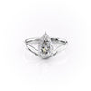 1.50CT-2.50CT Pear Cut Moissanite Diamond Unique band Engagement Ring