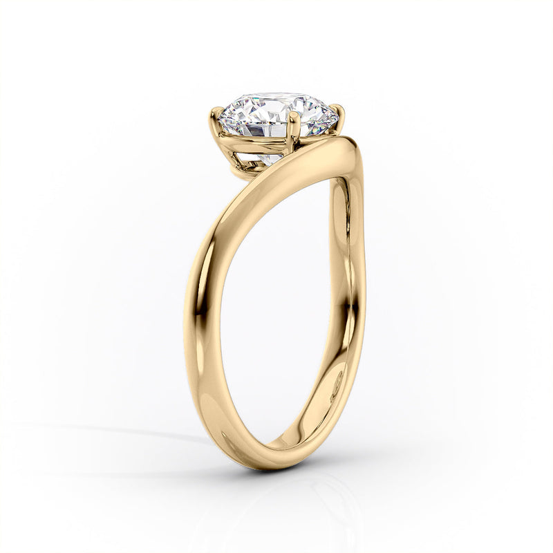 1.50CT-2.50CT Cushion Cut Moissanite Diamond Wave Engagement Ring