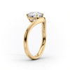 1.50CT-2.50CT Pear Cut Moissanite Diamond Unique band Engagement Ring