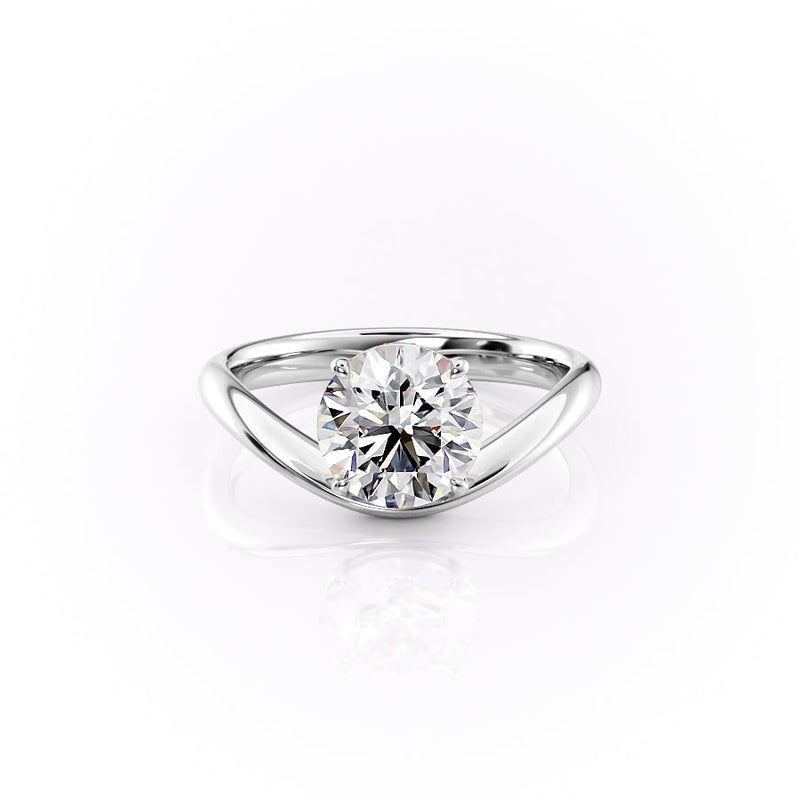 1.50CT-2.50CT Round Cut Moissanite Diamond Unique Engagement Ring