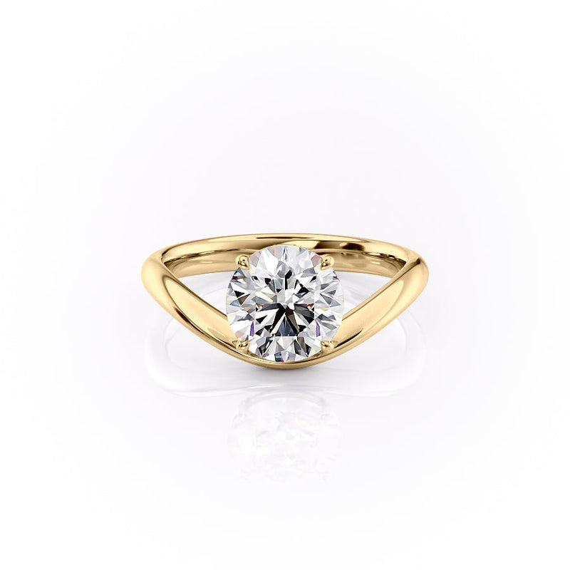1.50CT-2.50CT Round Cut Moissanite Diamond Unique Engagement Ring