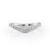0.4ct Round Cut Curved Moissanite Men's Wedding Band