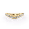 0.4ct Round Cut Curved Moissanite Men's Wedding Band
