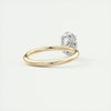 2CT Oval Cut Moissanite Solitaire Two Tone Engagement Ring