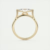2CT East West Marquis Cut Half Bezel Solitaire Moissanite Engagement Ring