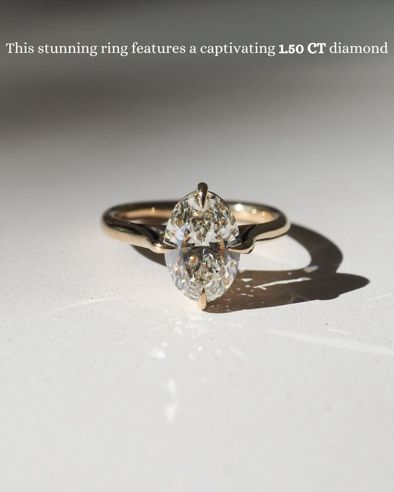 1.50- 3.50 CT Oval  CVD Diamond Solitaire Engagement Ring