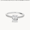 1.50 I 2.50 I 3.50 CT Radiant Cut CVD Diamond Pave Setting Engagement Ring