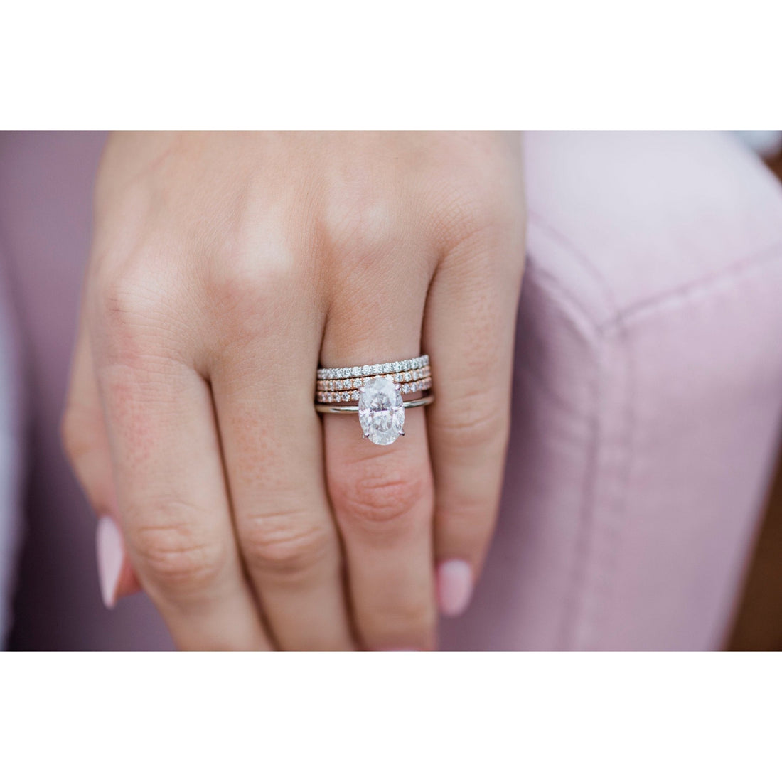 2.70CT Oval Moissanite Solitaire Diamond Engagement Ring