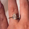 1.09-3.09 CT Pear  CVD Diamond Solitaire Engagement Ring