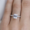 2.30CT Ascher Moissanite Hidden Halo Triple Pave Setting Engagement Ring