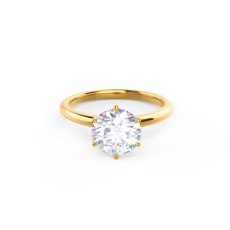 2.50ct Round Moissanite Solitaire Engagement Ring