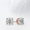 Round Cut Moissanite Stud Diamond Earrings for Women