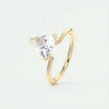 2.1 Ct Trillion Cantilever Solitaire Moissanite Engagement Ring
