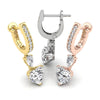 Heart, Pear & Round Cut Diamond Hoops Earrings for Women