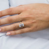 4.10CT Emerald Cut Moissanite Solitaire Engagement Ring