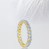 Oval Moissanite Full Eternity Diamond Wedding Band in White Gold