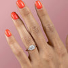 1.0 -3.0 CT Shape Princess Cluster Setting Engagement Ring
