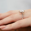2.30CT Cushion Moissanite Vintage Halo Engagement Ring