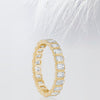 3.60mm Emerald Cut Moissanite Bezel Set Eternity Diamond Wedding Band