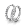 Round Cut Moissanite Diamond Hoops Earrings for Her