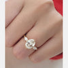 1.50CT Oval Cut Moissanite 3 Stones Engagement Ring