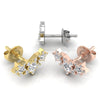 Round Cut Three Stone Diamond Moissanite Earrings for Women