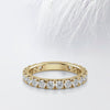 Round Cut Moissanite 3/4 Eternity Diamond Wedding Band