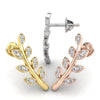 Leaf Shape Diamond Moissanite Earrings for Women