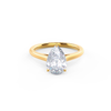 4.0ct Pear Cut Moissanite Solitaire Engagement Ring