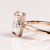 2.0CT Oval Moissanite Solitaire Engagement Ring With Hidden Halo Setting