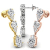 Pear Drop Diamond Moissanite Earrings for Women