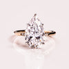 1.50- 3.09 CT Pear  CVD Diamond Hidden Halo Engagement Ring