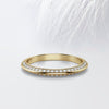Round Cut Moissanite Two Row Eternity Diamond Wedding Band