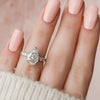 2.0 - 4.0 CT Pear Cut CVD Diamond Hidden Halo & Pave Engagement Ring