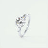 2.8 Ct Round Three Stone Moissanite Diamond Engagement Ring