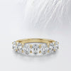 Oval Cut Moissanite Seven Stone Diamond Wedding Band