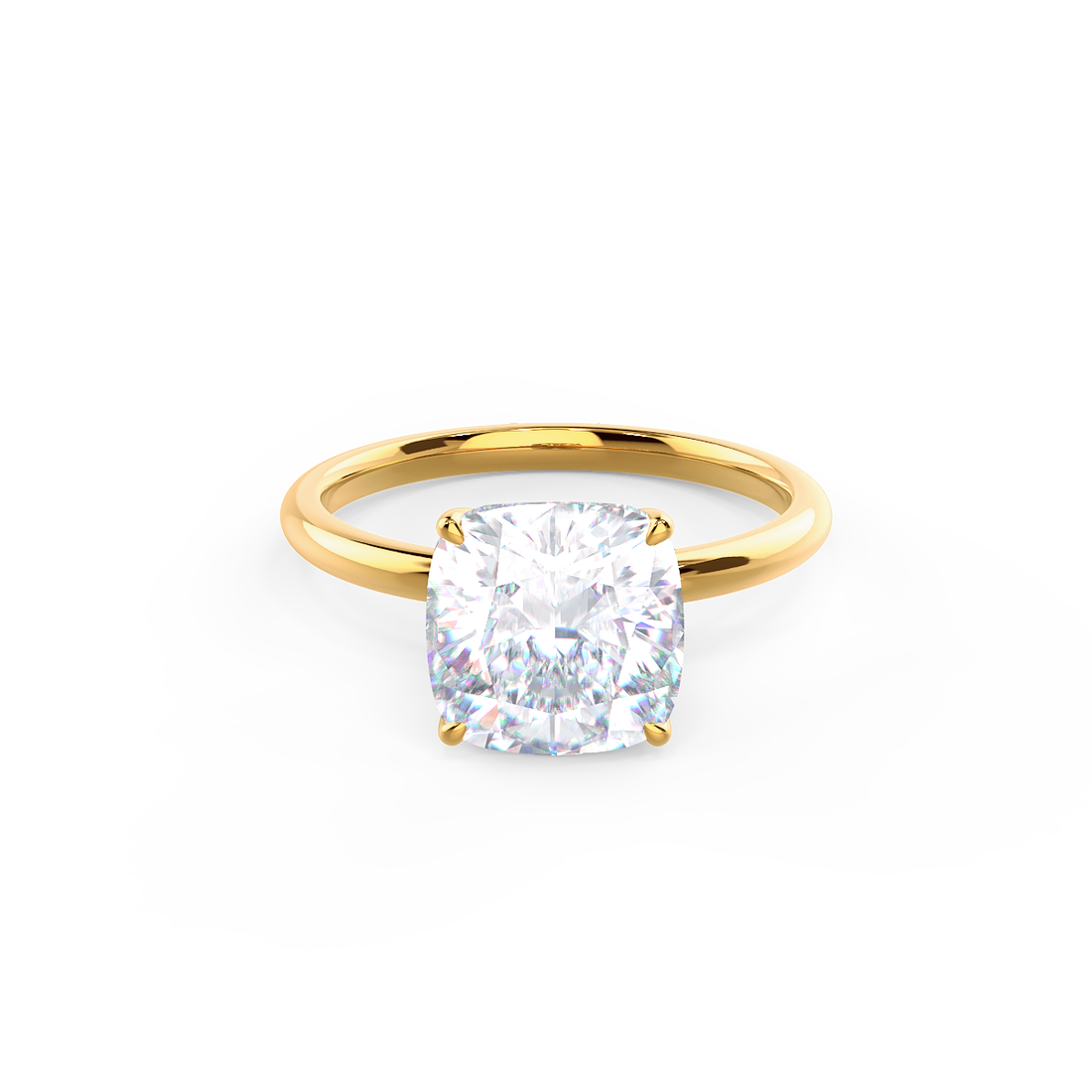 2.75ct Cushion Cut Moissanite Solitaire Engagement Ring