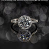 2.0-4.0 CT Round CVD Diamond Halo Pave Setting Engagement Ring