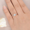 1.0CT Round Brilliant Cut Five Stone Style Moissanite Engagement Ring