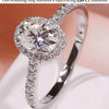 1.0 - 3.0 CT Oval CVD Diamond halo Pave Setting Engagement Ring